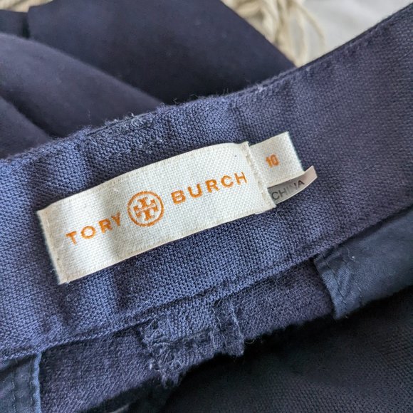 Tory Burch Navy Wool Ankle Length Dress Pants - Picture 8 of 9